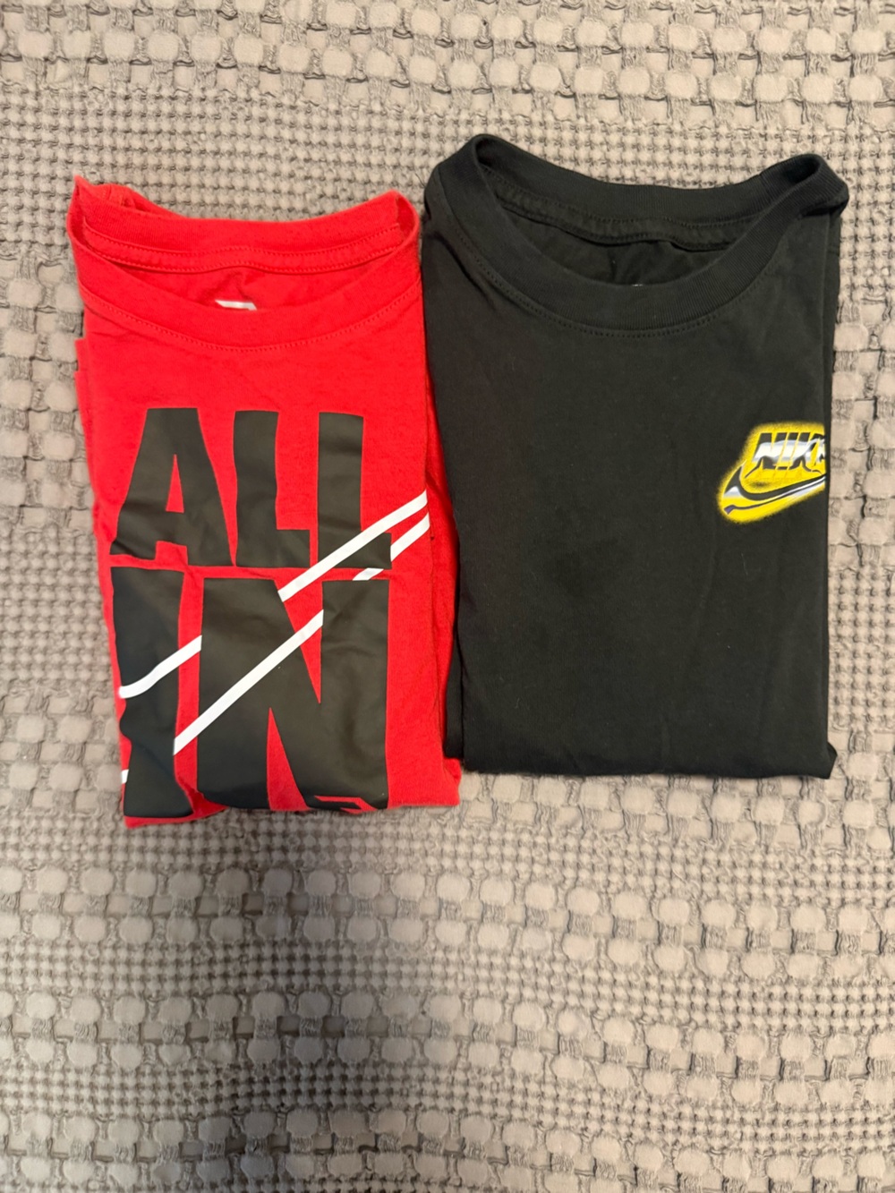 Nike Kids Short-Sleeve Graphic Tee - Red & Black with White Accents